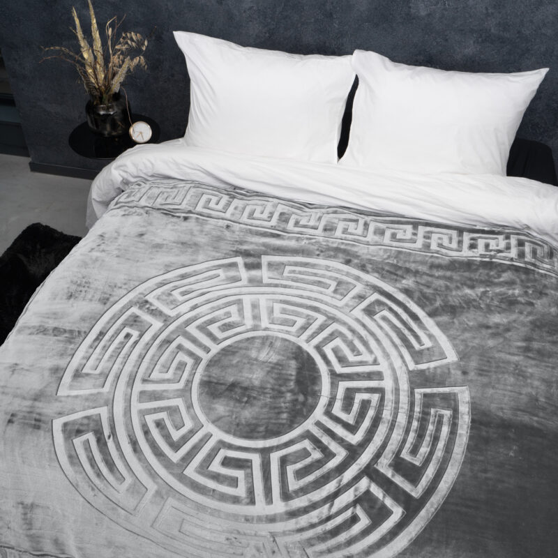 Embossed Zeta Deken Grijs 200 x 240