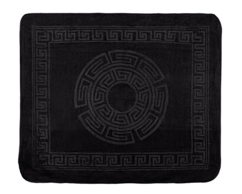 Embossed Zeta Deken Zwart 200 x 240