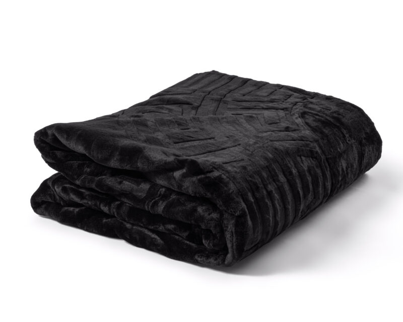 Embossed Zeta Deken Zwart 200 x 240