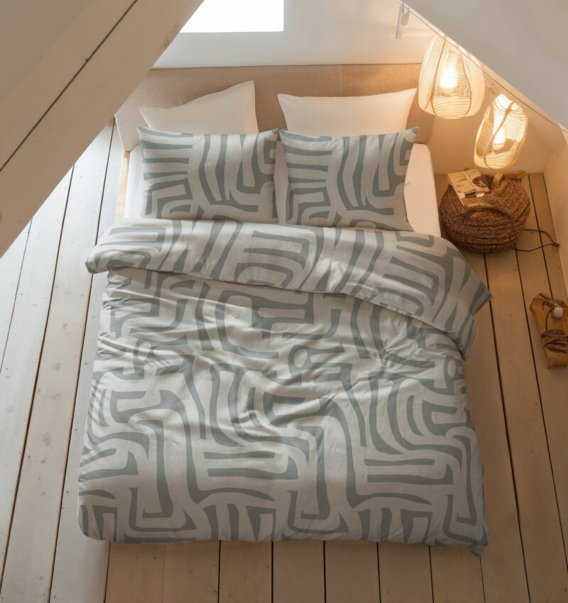 Flanel Danis Groen/Grijs 240 x 200/220