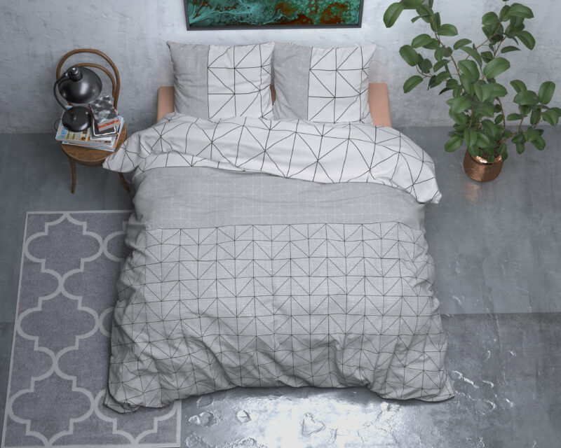 Flanel Gino Grijs 240 x 200/220 Sleeptime