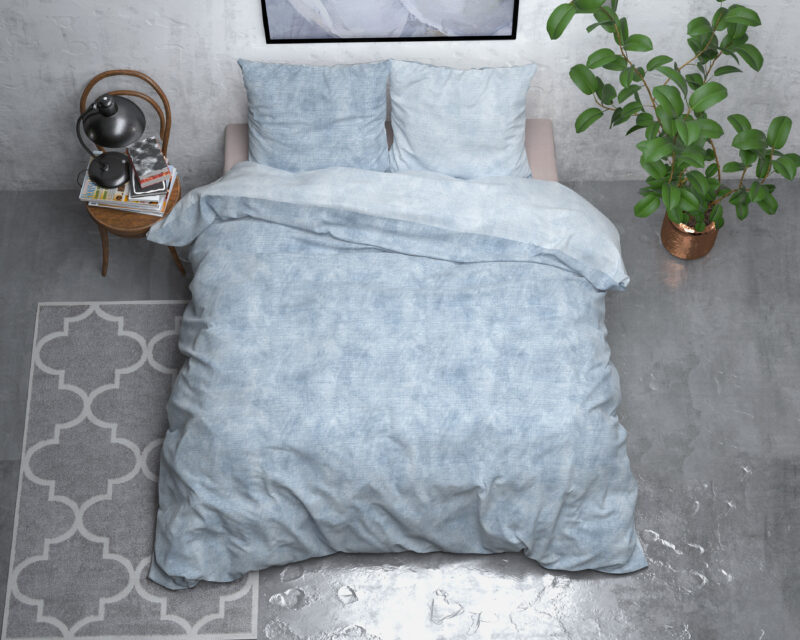 Sleeptime Flanel Washed Cotton Blauw 240 x 220