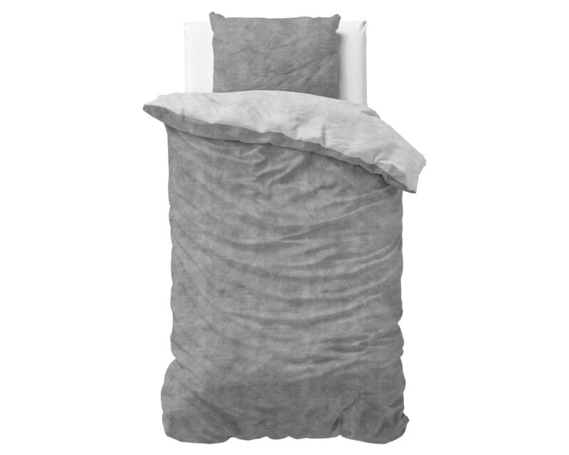 Sleeptime Flanel Washed Cotton Grijs 140 x 200/220