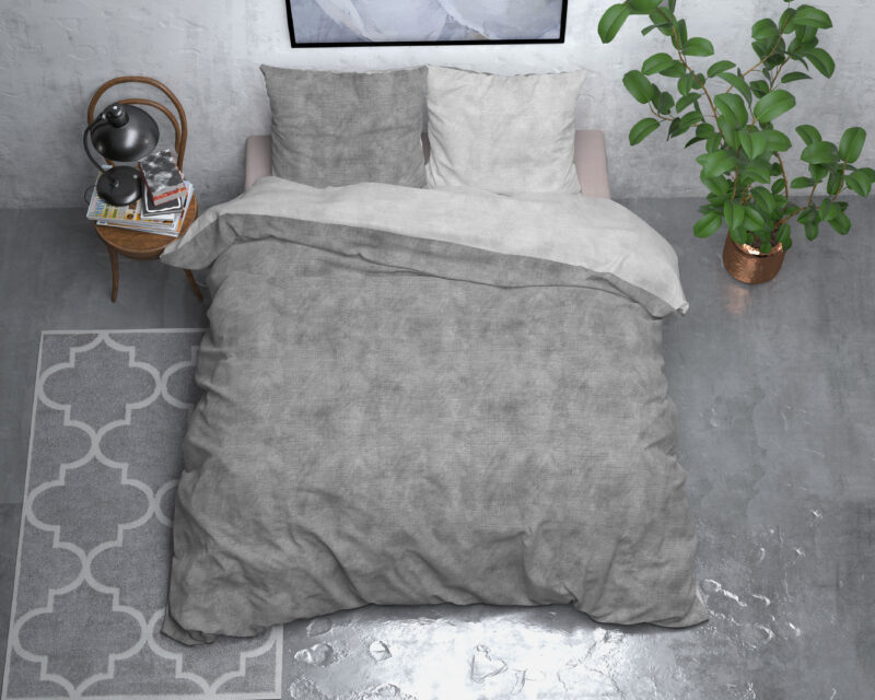 Flanel Washed Cotton Grijs 140 x 200/220