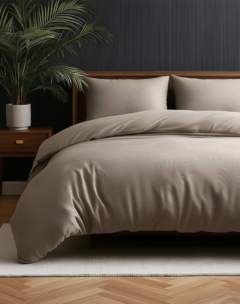 Leaves 3D Taupe/Grijs 140 x 200/220 Sleeptime