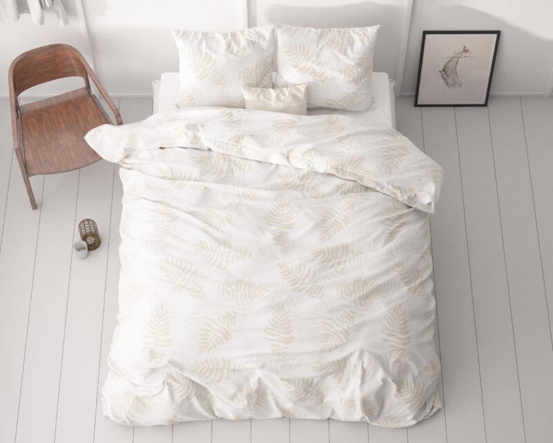 Sleeptime Leaves light Wit 140 x 200/220