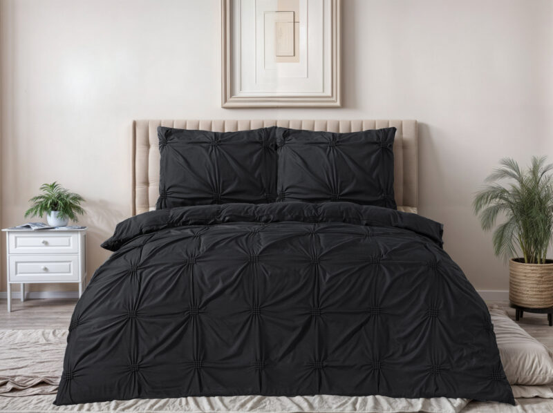 Punch Pintuck Zwart 240 x 200/220