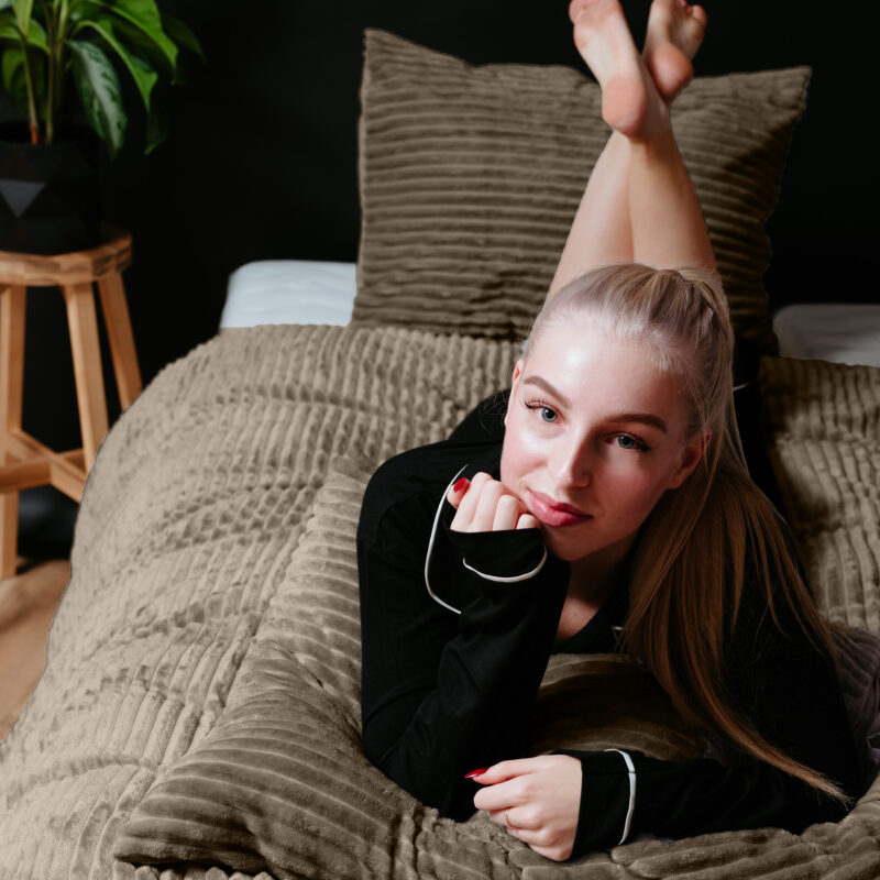 Sleeptime Rib Teddy Taupe 140 x 220