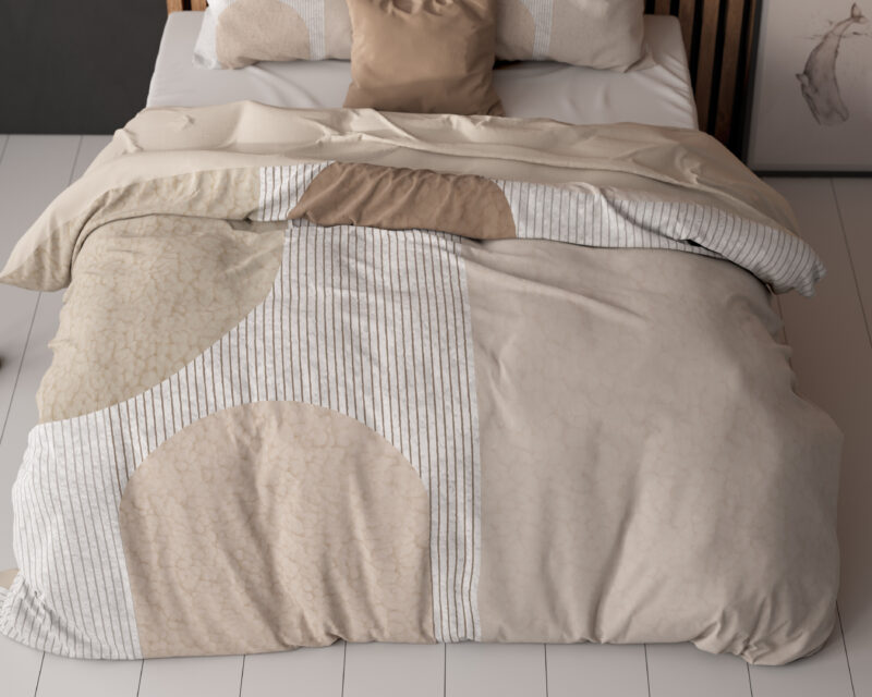 Sleeptime Teddy Print Crème 240 x 220