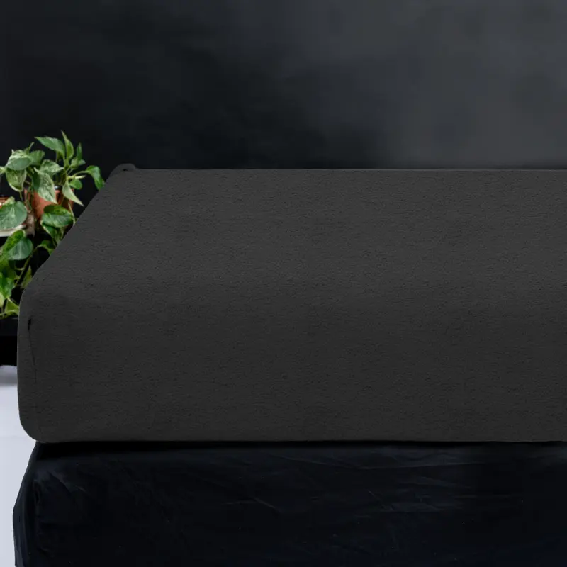 Teddy hoeslaken Antraciet 180 x 200