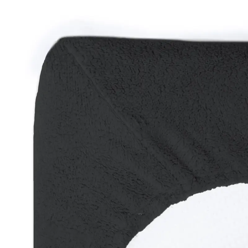 Teddy hoeslaken Antraciet 180 x 200