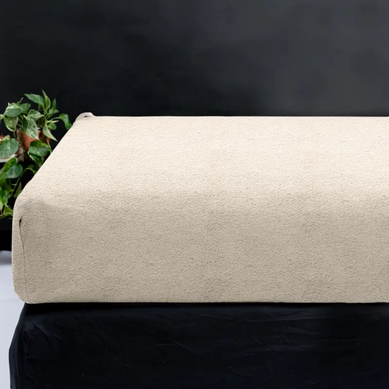 Teddy hoeslaken Creme 160 x 200