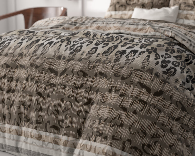 Sleeptime Tiger Leopard Taupe 200 x 220