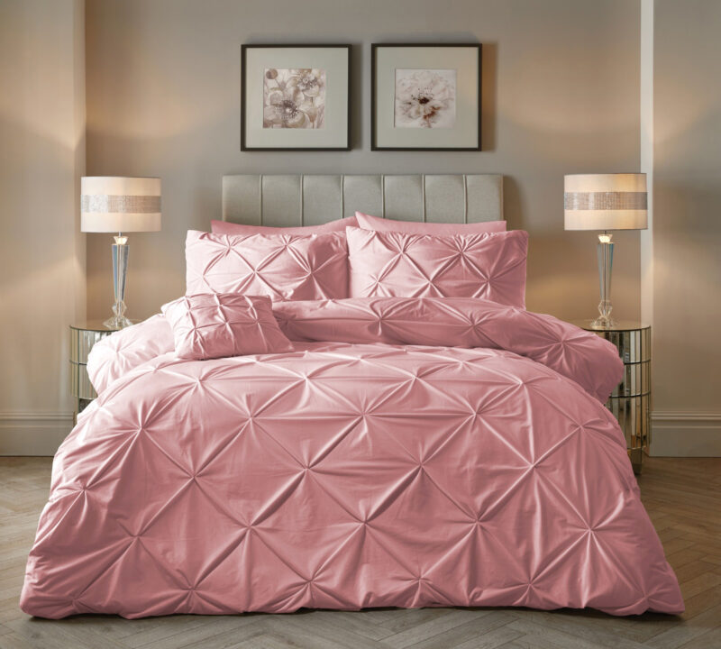 Velvet Pintuck Roze 200 x 200/220 Sleeptime