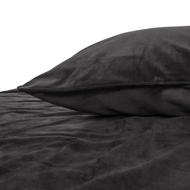 Velvet Piping Zwart 200 x 220 Sleeptime