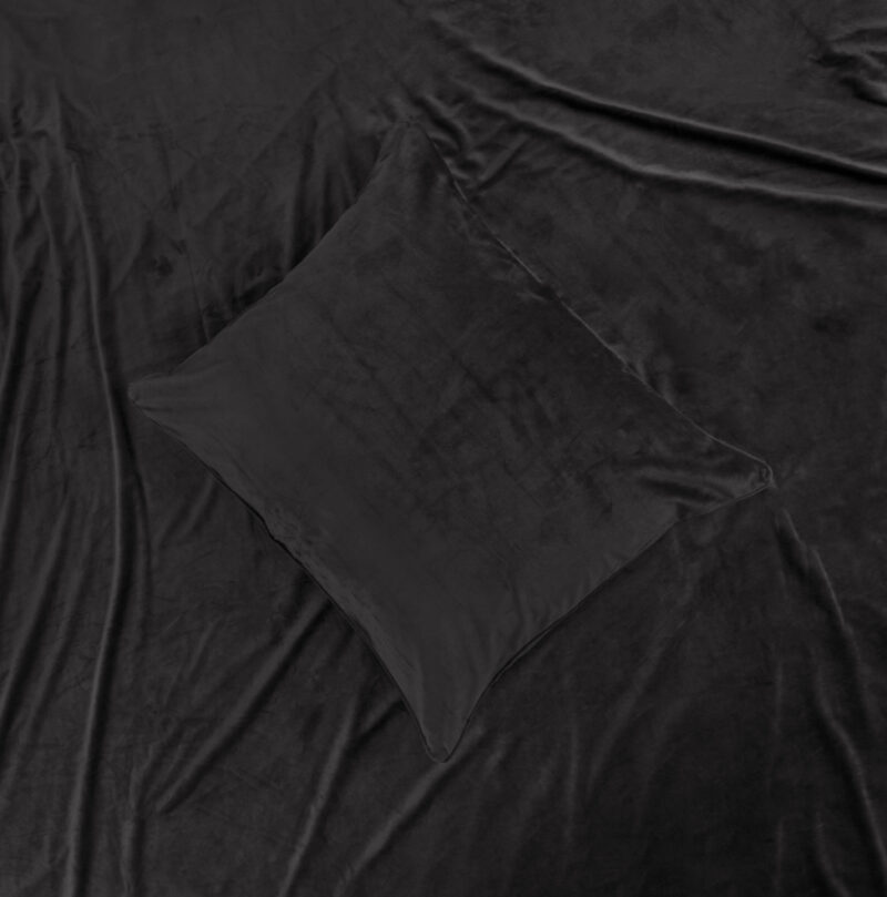 Sleeptime Velvet Piping Zwart 240 x 220