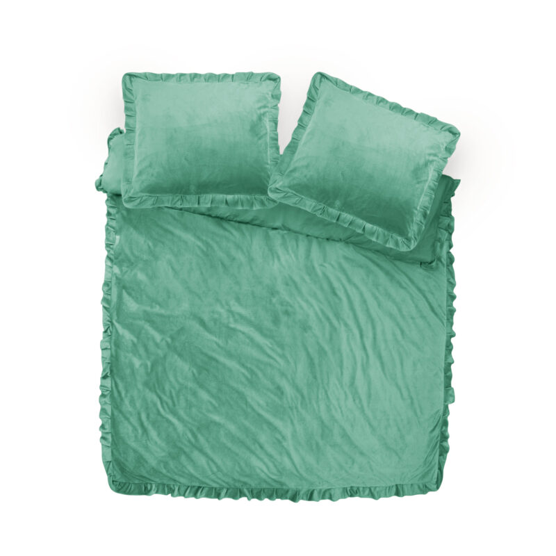 Velvet Ruffles Granite Green 200 x 220 Sleeptime