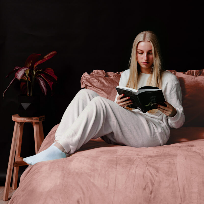 Sleeptime Velvet Ruffles Oud Roze 240 x 220