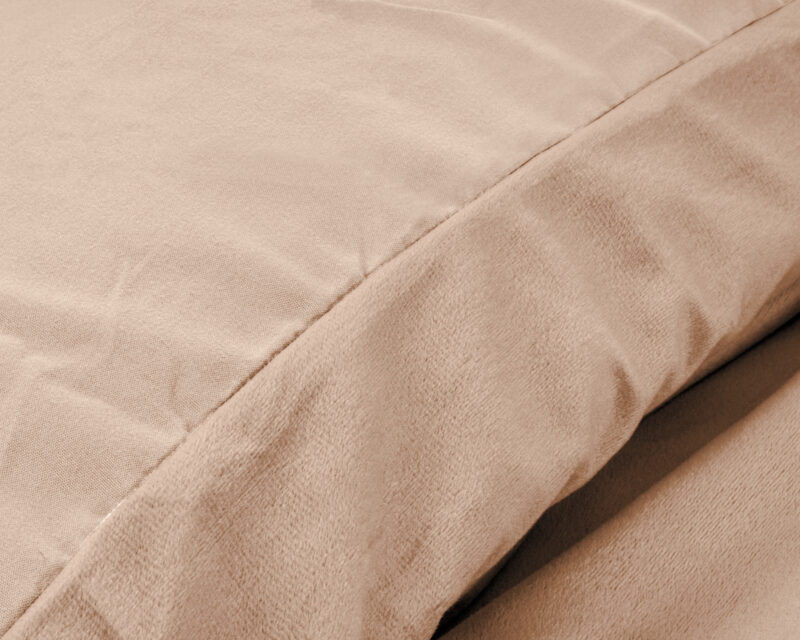 Sleeptime Velvet Uni Dekbedovertrek Nude 140 x 220