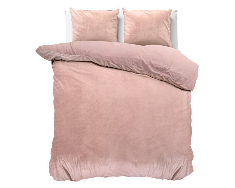 Velvet Uni Dekbedovertrek Roze 240 x 220 Sleeptime