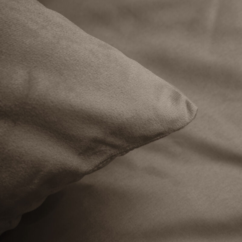 Sleeptime Velvet Uni Dekbedovertrek Taupe/Grijs 240 x 220