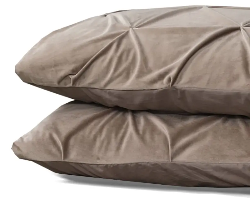 Velvet Pintuck 2pack kussenslopen Taupe 60 x 70