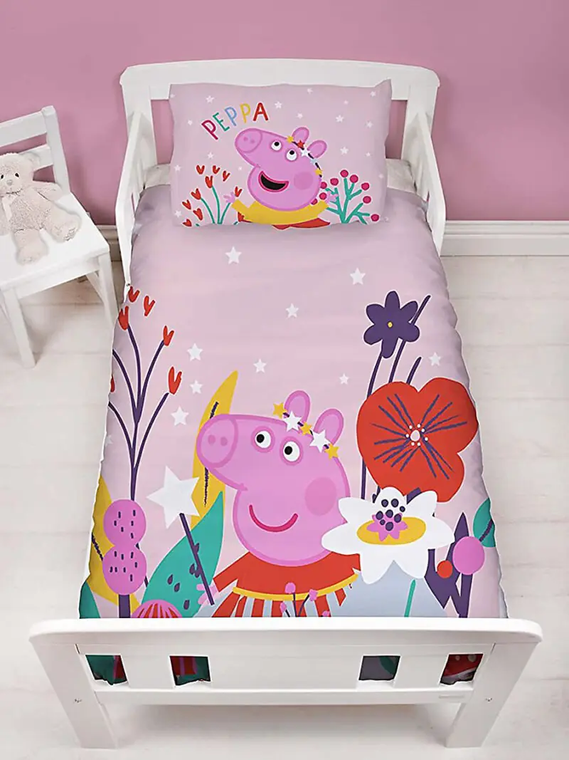 Peppa Pig Peuterdekbedovertrek Bloemen 120 x 150 cm - Katoen
