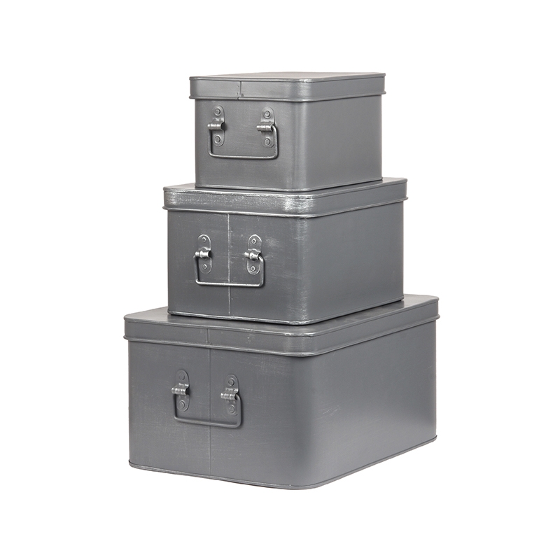 LABEL51 Media Opbergkist - Antiek grijs - - L