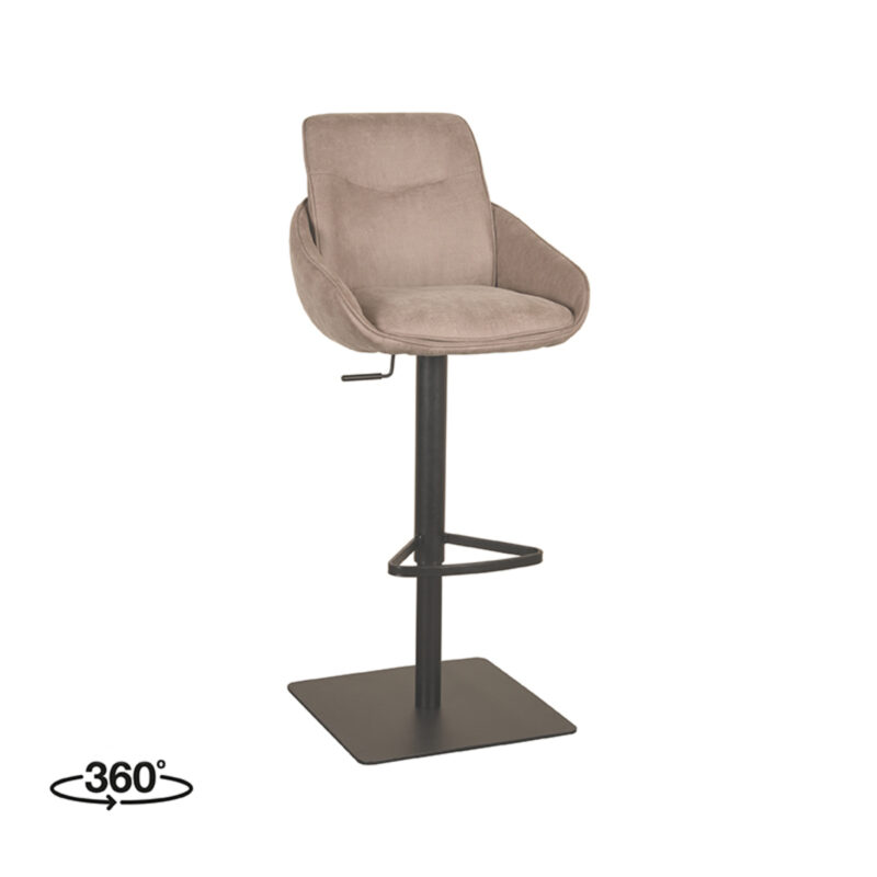 LABEL51 Barkruk Beauty - Taupe - - Gaslift Beauty