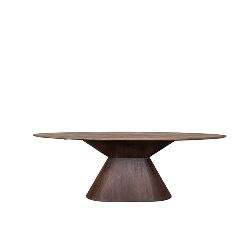LABEL51 Eetkamertafel Jagger - Espresso - Mangohout - 240 cm - Ovaal Mangohout