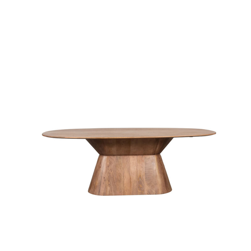 LABEL51 Eetkamertafel Jagger - Nature Smooth - Mangohout - 200 cm - Ovaal Jagger