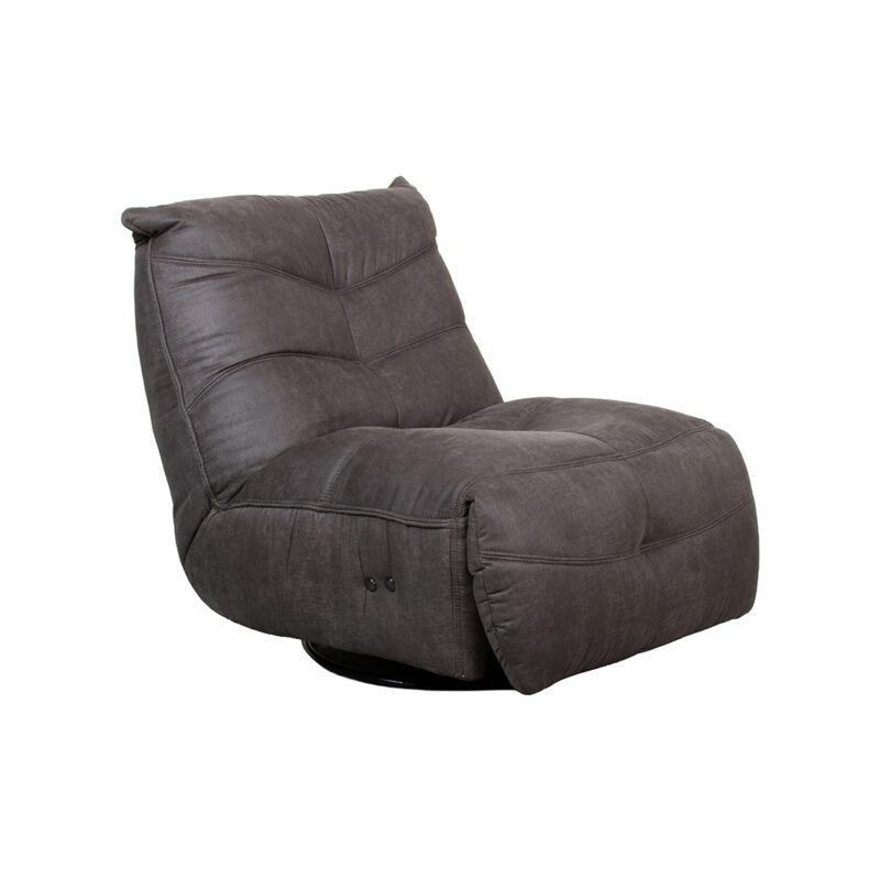 LABEL51 Fauteuil Powernap Station - Antraciet - Micro Suede - One Size