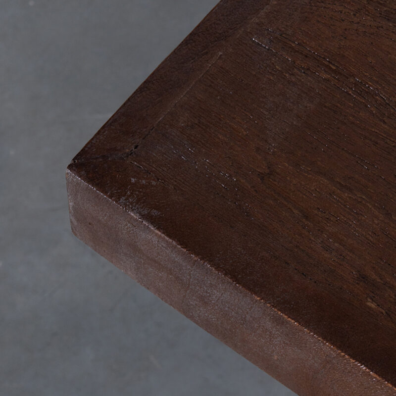 LABEL51 Eetkamertafel Tafelblad Straight Edge - Espresso - Mangohout - 70 cm Straight Mangohout