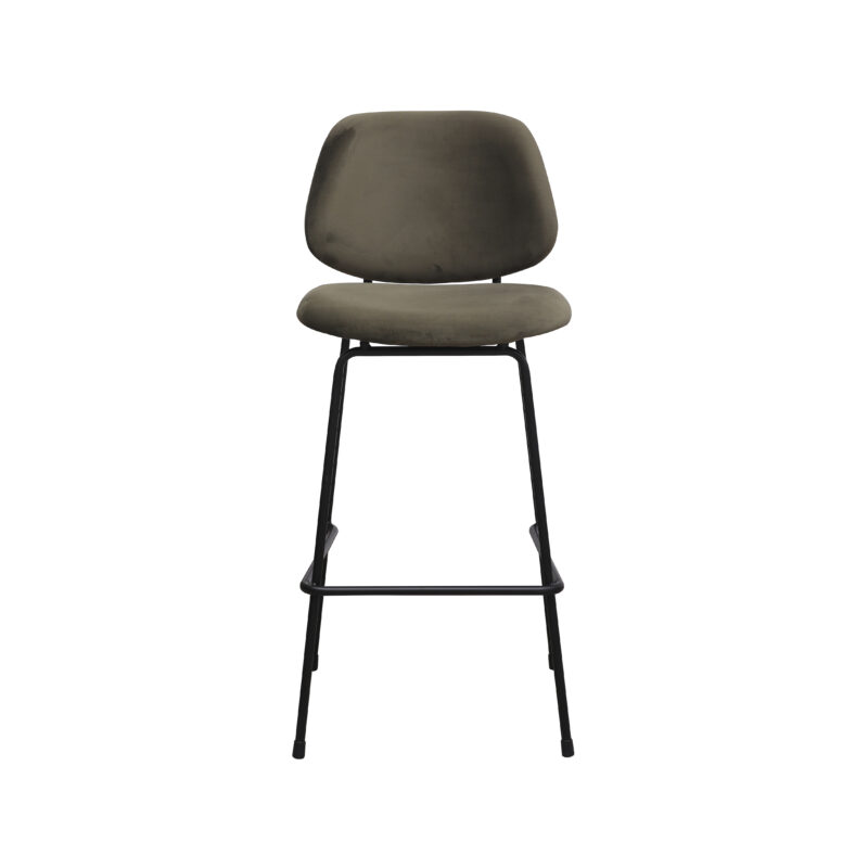 LABEL51 Barkruk Bello - Hunter - Fluweel - Hoog Bello