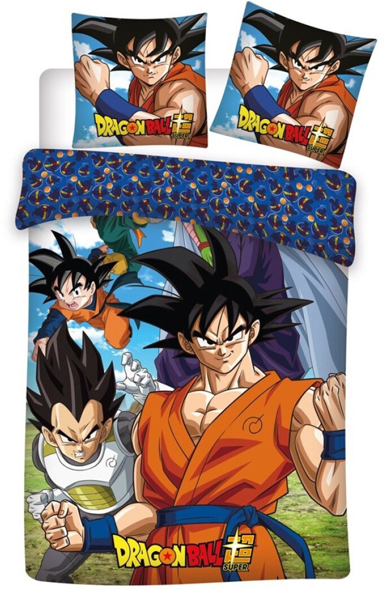 Dragon Ball Z Goku, Gohan, Vegeta Dekbedovertrek 140 x 200 cm - polykatoen