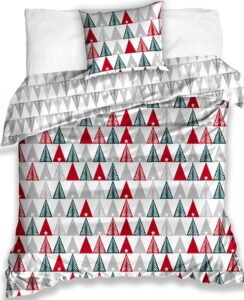 Kerstbomen dekbedovertrek 140 x 200 cm - katoen