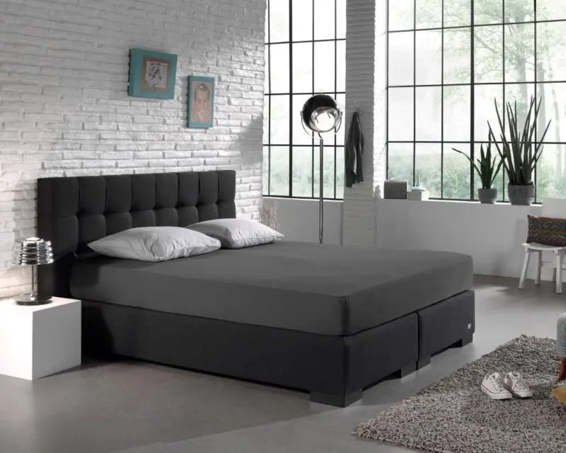 Dubbel Jersey 220 gr. Hoeslaken Antraciet 80/100 x 220