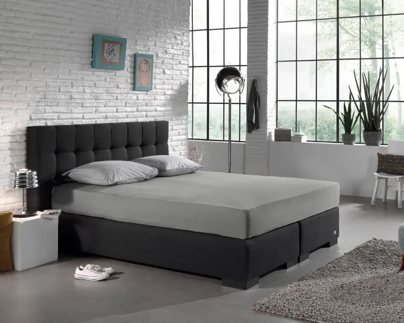 Enkel Jersey 135 gr. Hoeslaken Grijs 140 x 200