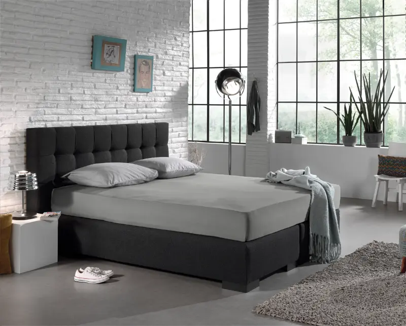 Enkel Jersey 135 gr. Hoeslaken Grijs 160/180 x 200