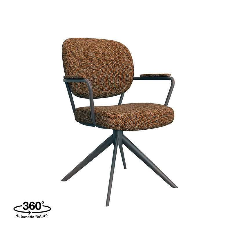 LABEL51 Eetkamerstoel Basel - Coral - - Coral Metalen Frame Basel