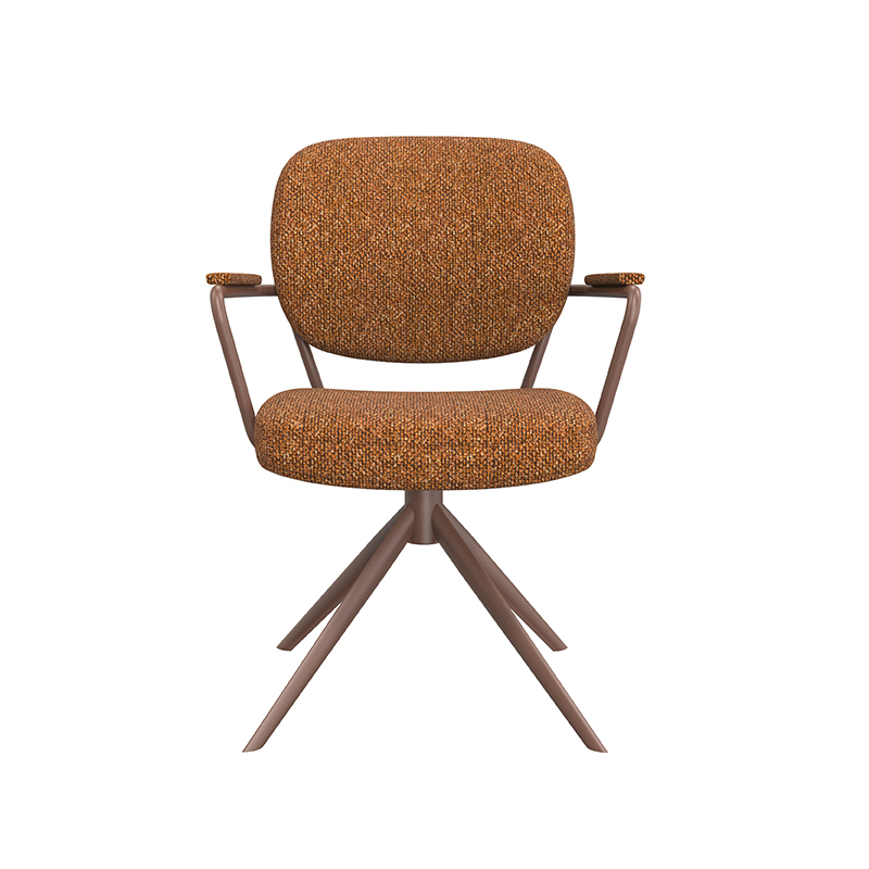 LABEL51 Eetkamerstoel Basel - Coral - - Coral Metalen Frame