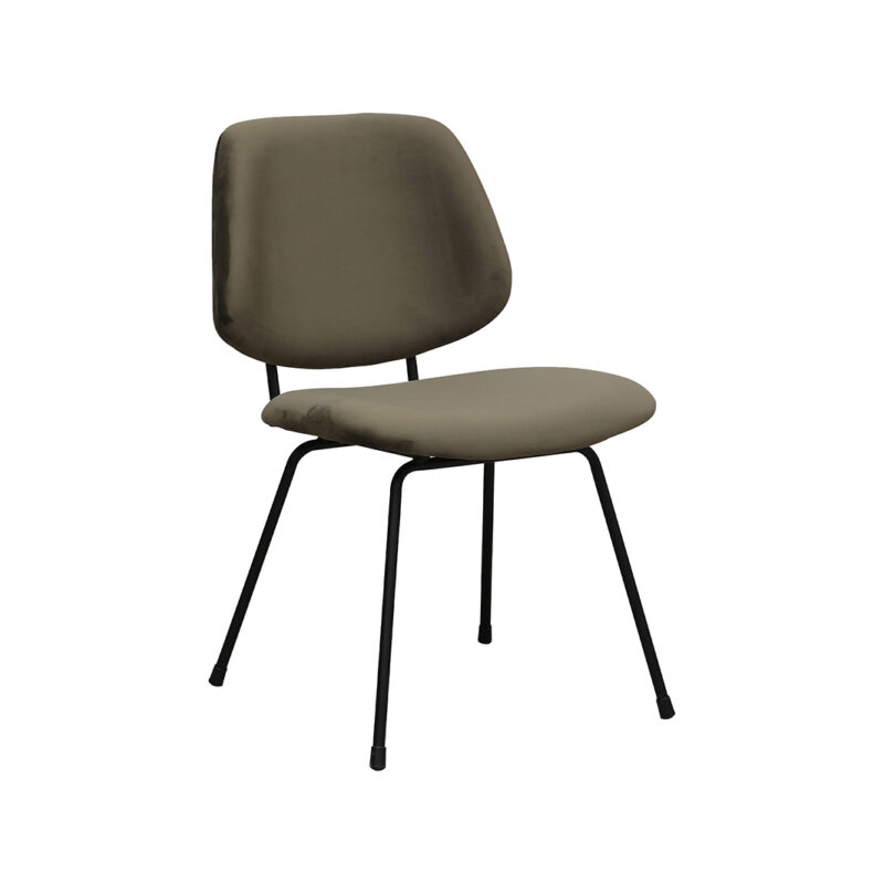 LABEL51 Eetkamerstoel Bello - Hunter - - Zwart Metalen Frame