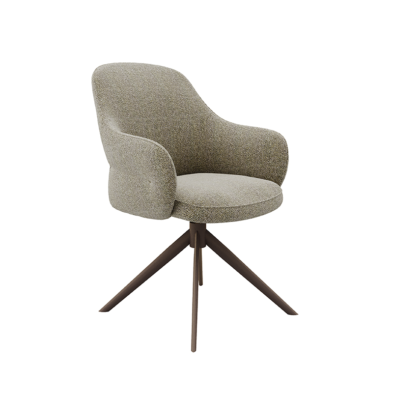 LABEL51 Eetkamerstoel Bern - Mushroom - - Brons Metalen Frame Bern