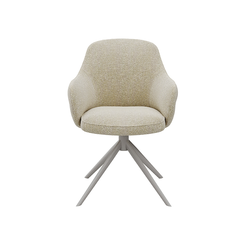 LABEL51 Eetkamerstoel Bern - Naturel - - Taupe Metalen Frame