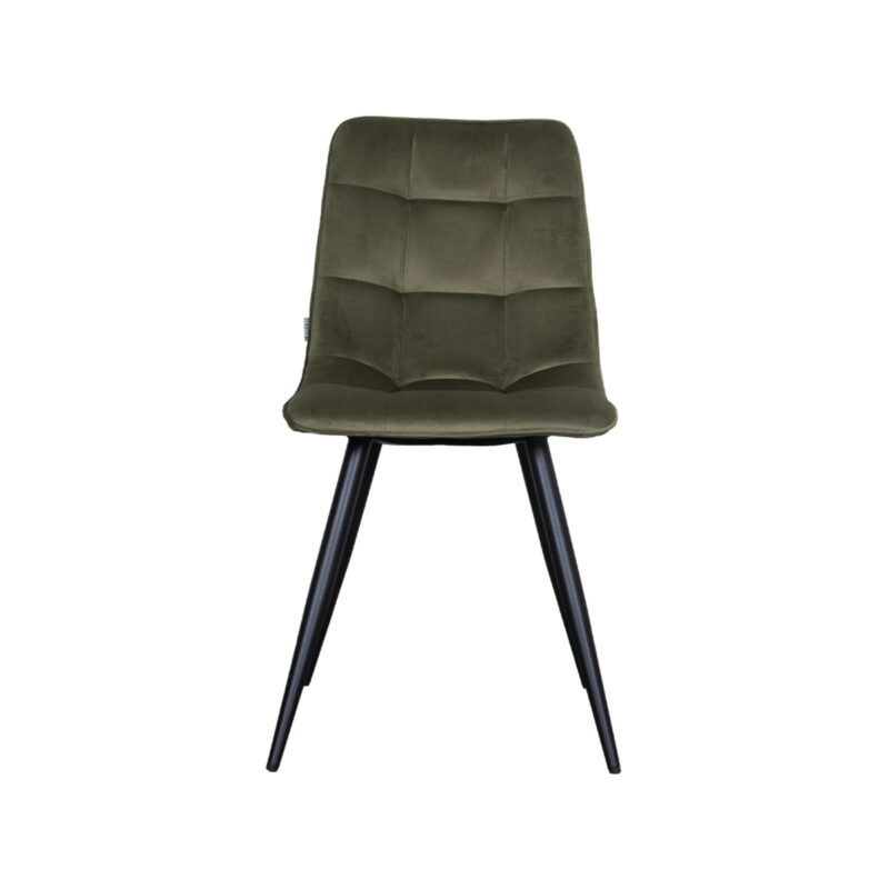 LABEL51 Eetkamerstoel Bistro - Hunter - - Zwart Metalen Frame