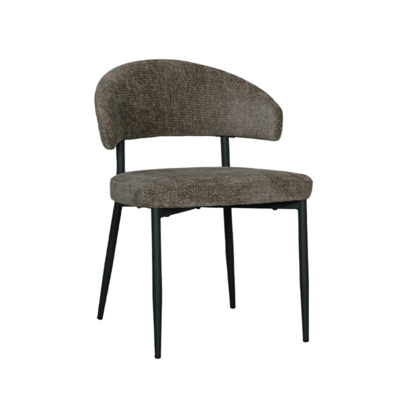 LABEL51 Eetkamerstoel Bliss - Hunter - - Zwart Metalen Frame Bliss