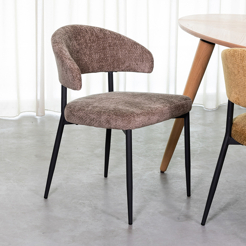 LABEL51 Eetkamerstoel Bliss - Hunter - - Zwart Metalen Frame