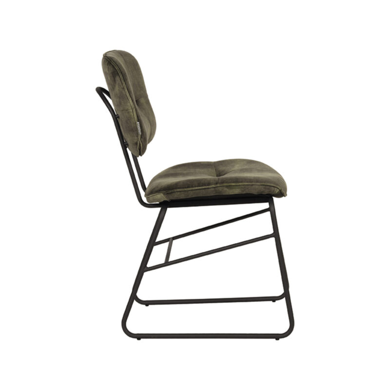 LABEL51 Eetkamerstoel Dez - Hunter - - Zwart Metalen Frame