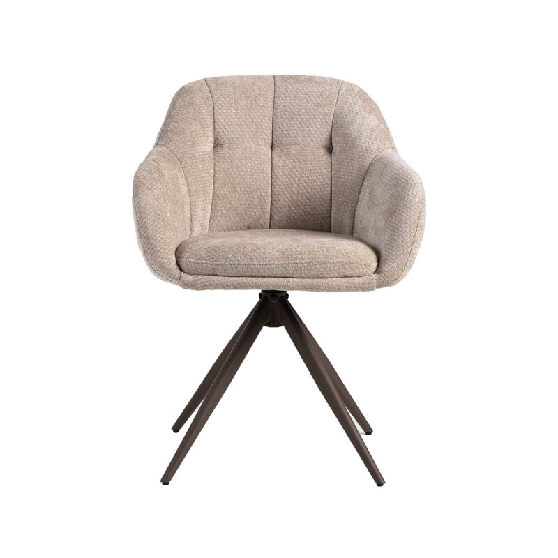 LABEL51 Eetkamerstoel Esma - Clay - Elite - Brons Metalen Frame Esma