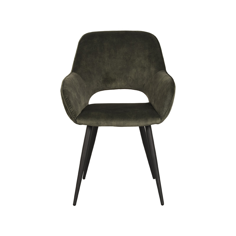 LABEL51 Eetkamerstoel Fer - Hunter - - Zwart Metalen Frame Fer